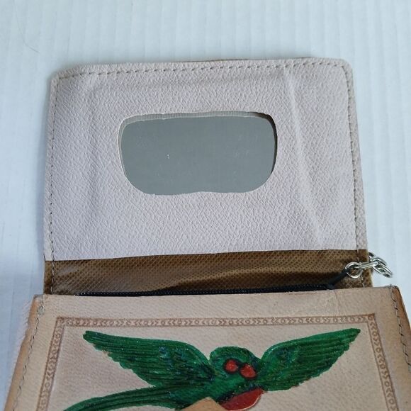 Guatemala Tourist Wallet Leather Embossed Hand Painted Crafts Mexico Unisex - Picture 10 of 14